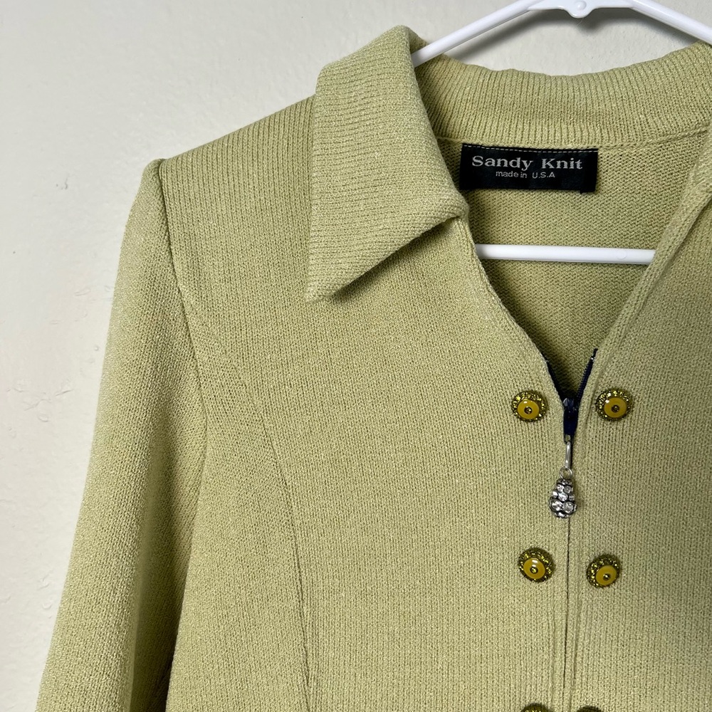Size 6 Universal Goods Vintage Green Zip-Up Jacket